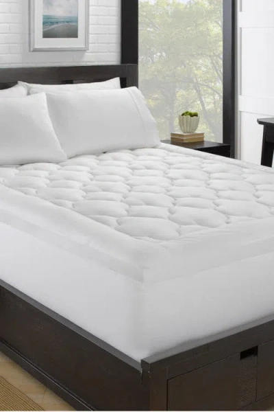 Ella Jayne Home 2" Loft 100% Cotton Plush Gel Fiber Filled Queen Mattress Topper In White