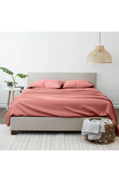 Homespun Solid Sheet 4-piece Set In Pink