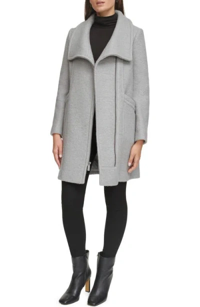 Kenneth Cole Wool-blend Coat In Gray