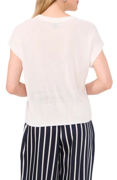 Halogen ® Crewneck Rib Sweater Top In White