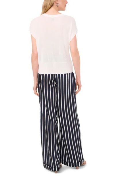 Halogen ® Crewneck Rib Sweater Top In White