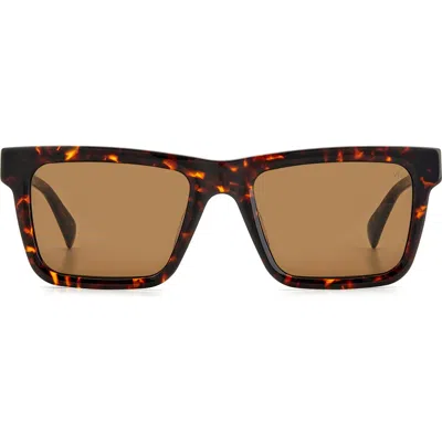 Rag & Bone 54mm Rectangular Sunglasses In Brown