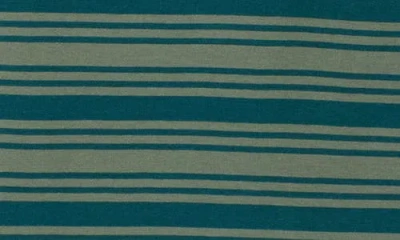 Rvca Seeing Stripes Short Sleeve Crop Tee In Green