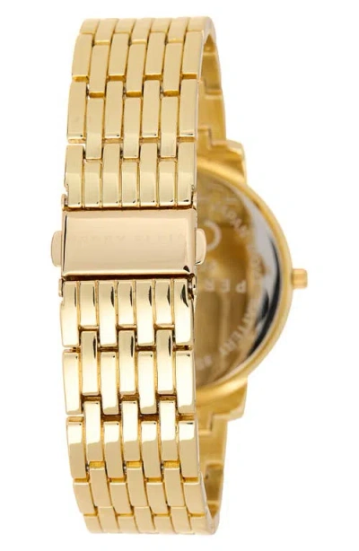 Perry Ellis Slim Diamond Bracelet Watch, 41mm In Gold