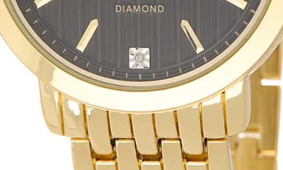 Perry Ellis Slim Diamond Bracelet Watch, 41mm In Gold