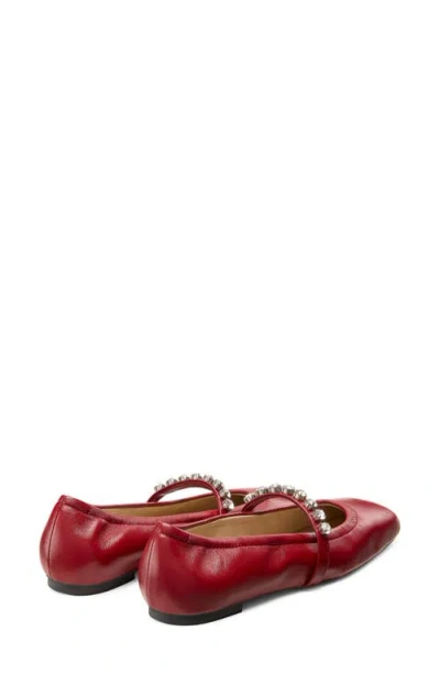 Stuart Weitzman Goldie Ballet Flat In Red