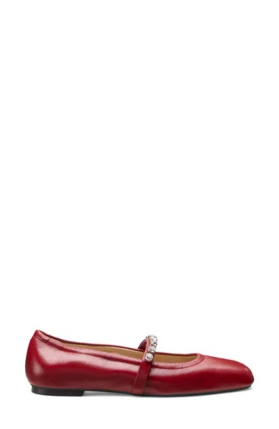 Stuart Weitzman Goldie Ballet Flat In Red