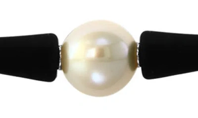 Effy Sterling Silver Freshwater Pearl Necklace In Black