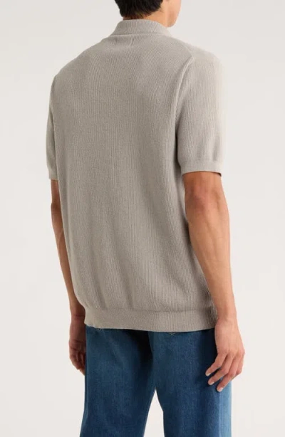 Nn07 Danny Zip Polo In Neutral