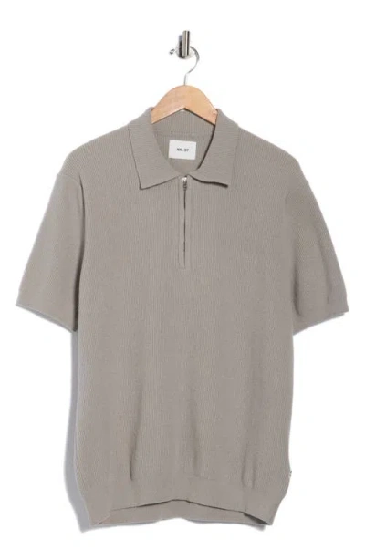 Nn07 Danny Zip Polo In Neutral
