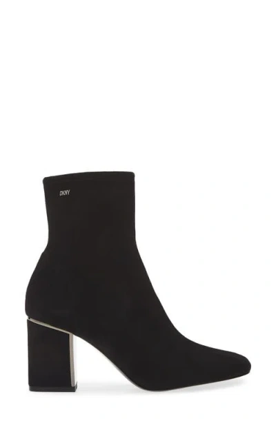 Dkny Cavale Womens Faux Suede Ankle Boots In Black