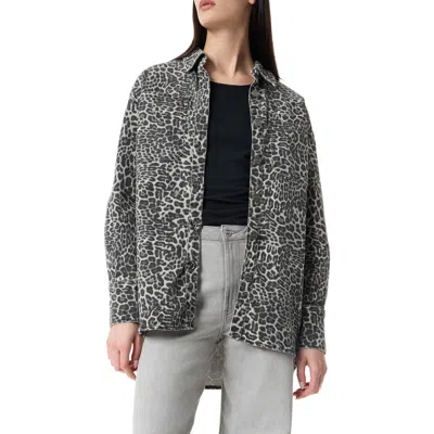 Robert Rodriguez Simone Oversized Button Down Shirt In Animal Print