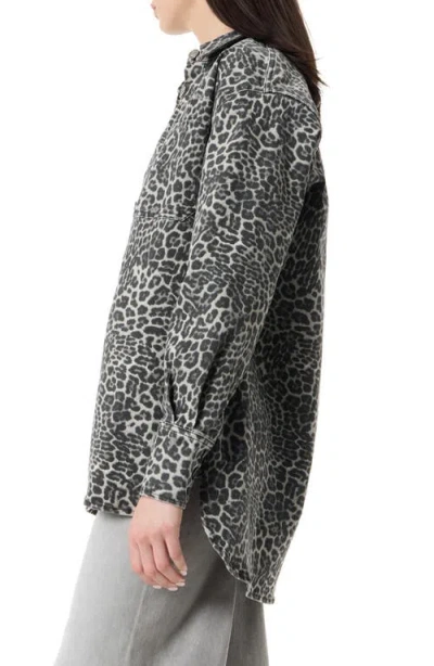 Robert Rodriguez Simone Oversized Button Down Shirt In Animal Print