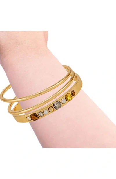 Guess Set Of 3 Bangle Bracelets In Gold