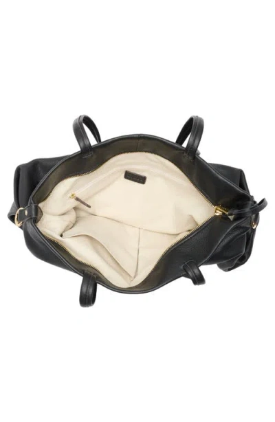 Aimee Addison Leather Shopper Tote Bag In Black