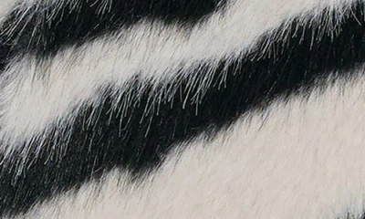 Karl Lagerfeld Paris Oversize Zebra Print Faux Fur Jacket In Multi