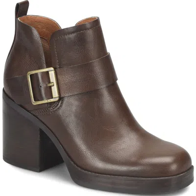 Korks Kari Block Heel Bootie In Brown