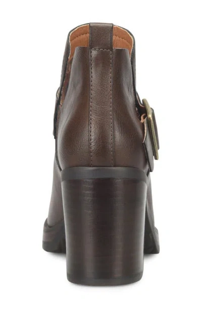 Korks Kari Block Heel Bootie In Brown