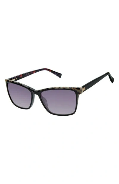 Ted Baker 57mm Rectangle Sunglasses In Black