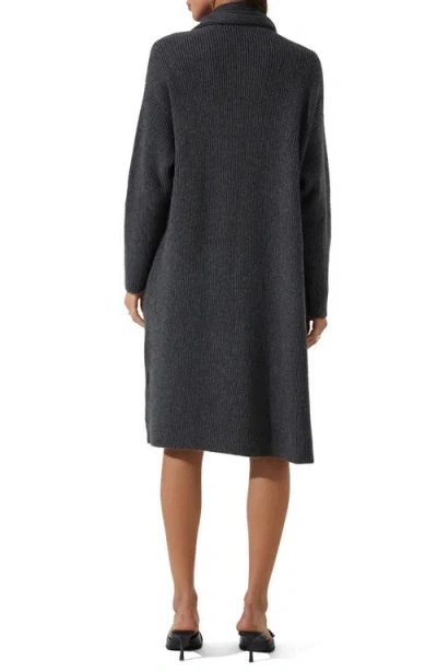 Astr The Label Noemi Scarf Longline Cardigan In Gray