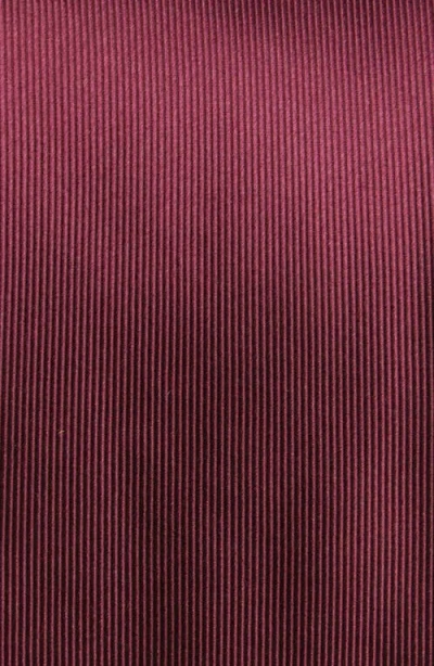Duchamp Solid Silk Tie In Burgundy