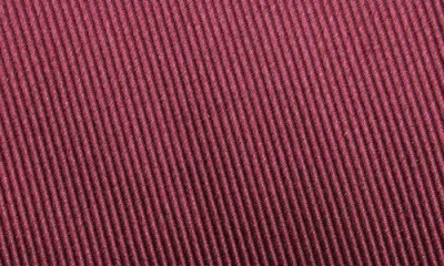 Duchamp Solid Silk Tie In Burgundy