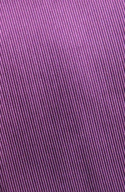 Duchamp Solid Silk Tie In Purple