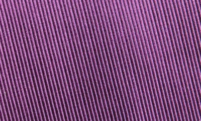 Duchamp Solid Silk Tie In Purple