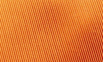 Duchamp Solid Silk Tie In Orange