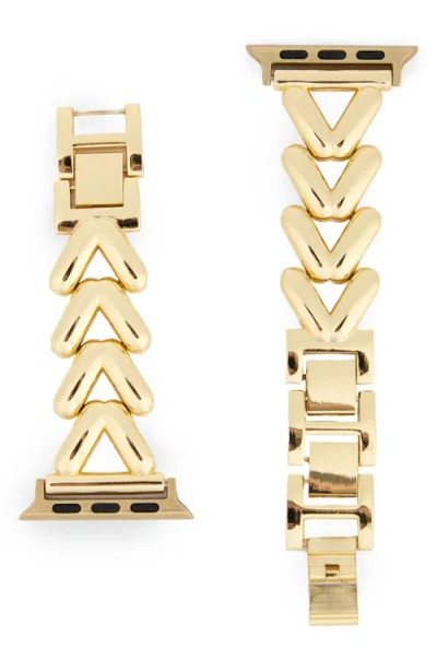 Saachi Herringbone Chain Apple Watch® Watchband In Gold