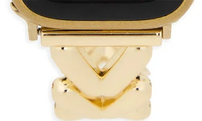 Saachi Herringbone Chain Apple Watch® Watchband In Gold