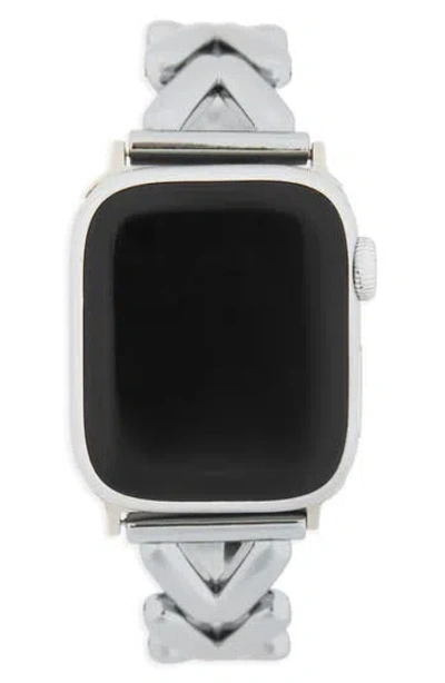 Saachi Herringbone Chain Apple Watch® Watchband In Gray