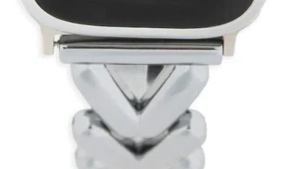 Saachi Herringbone Chain Apple Watch® Watchband In Gray