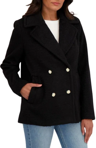Sebby Bouclé Peacoat In Black