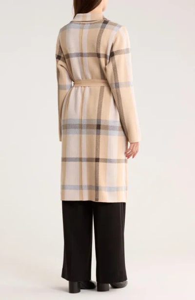 By Design Nala Plaid Wrap Coatigan In Neutral