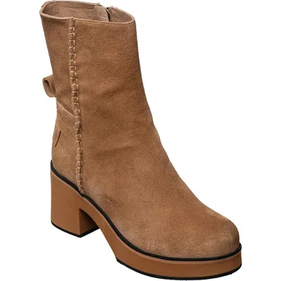 Antelope India Block Heel Platform Bootie In Brown