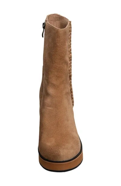 Antelope India Block Heel Platform Bootie In Brown