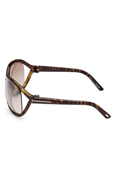 Tom Ford Fernanda 68mm Oversize Butterfly Sunglasses In Brown
