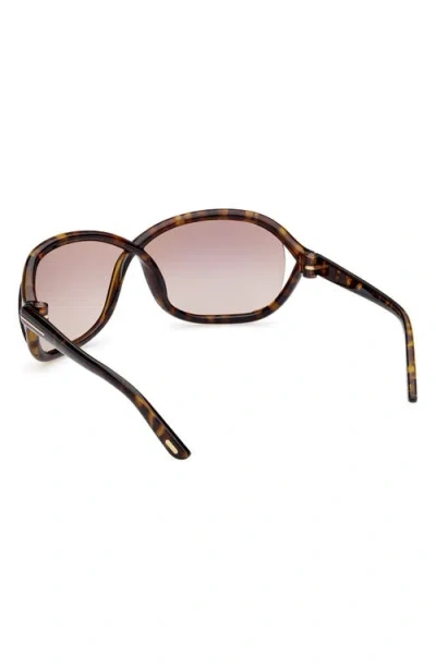 Tom Ford Fernanda 68mm Oversize Butterfly Sunglasses In Brown