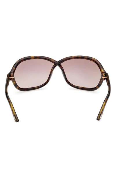 Tom Ford Fernanda 68mm Oversize Butterfly Sunglasses In Brown