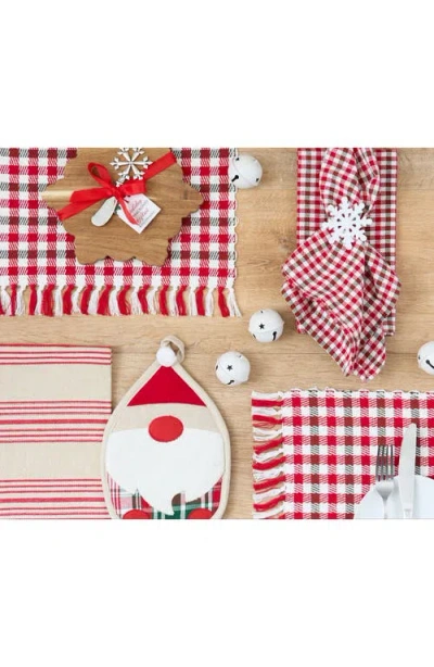 Design Imports Snowflake Set Of 4 Napkin Rings In White