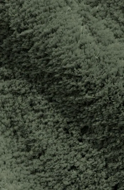 Homespun Plush Shaggy Bath Mat In Green