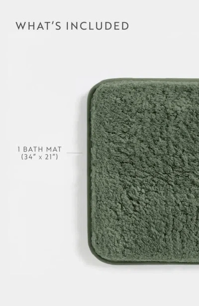 Homespun Plush Shaggy Bath Mat In Green
