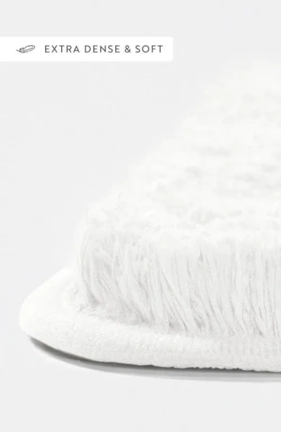 Homespun Plush Shaggy Bath Mat In White