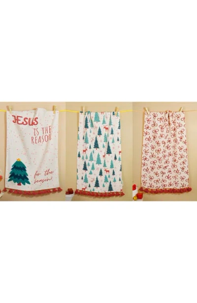 Tiramisu Set Of 3 The Reason For The Season Artisan Kitchen Tea Towel Set In Multi