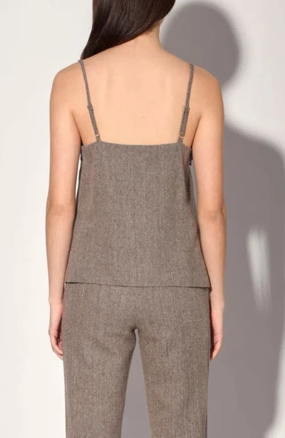 Walter Baker Sabine Mixed Media Camisole In Brown