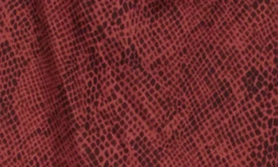 Hugo Boss Boss Ettita Long Sleeve Faux Wrap Dress In Burgundy