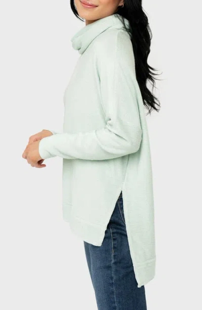 Gibsonlook Turtleneck High-low Tunic In Blue