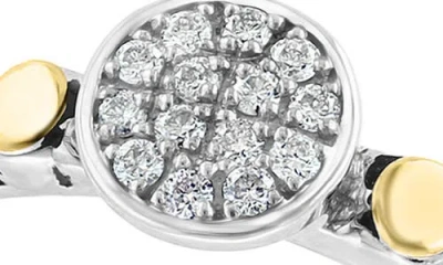 Effy Sterling Silver & 18k Gold Pavé Diamond Ring In Silver