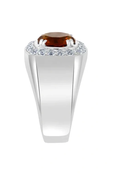 Effy Smoky Quartz & White Topaz Signet Ring In Brown